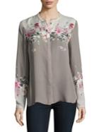 Elie Tahari Floral Silk Shirt