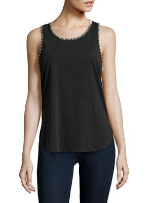 Design Lab Lord & Taylor Sleeveless Stitched Top