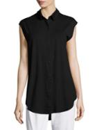 Eileen Fisher Solid Button-down Shirt