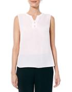 Laundry By Shelli Segal Lace-up Sleeveless Blouse
