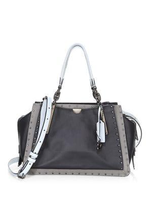Coach Dreamer Rivet Trim Leather Tote Bag