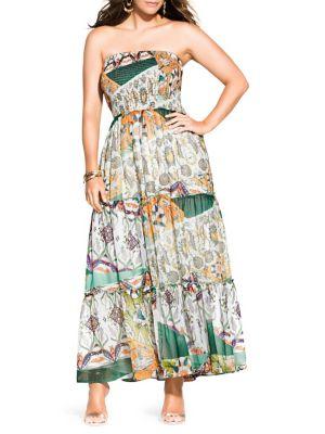 City Chic Plus Bella Vacanza Bilbao Strapless Dress