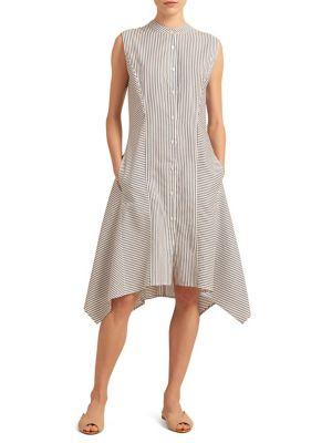 Donna Karan New York Striped A-line Dress