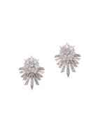 Vince Camuto Silvertone & Pave Crystal Statement Earrings