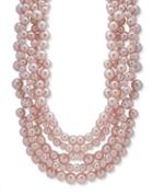 Anne Klein 8-14mm Imitation Pearl And Crystal Collar Necklace