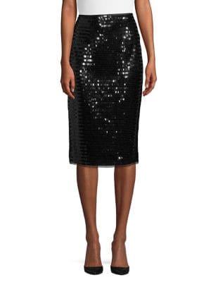Eliza J Sequin Pencil Skirt