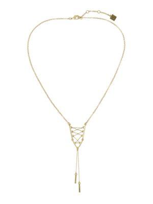 Laundry By Shelli Segal Lace-up Pendant Necklace