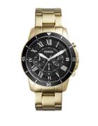 Fossil Grant Sport Goldtone Stainless Steal Bracelet Watch