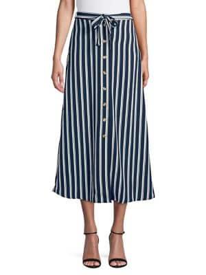 Vero Moda Sasha Striped Midi Skirt