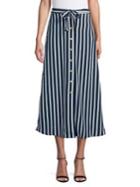 Vero Moda Sasha Striped Midi Skirt