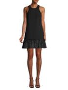 Trina Turk Cocktail Soiree Berry Sequin-hem Shift Dress
