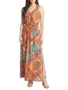 Karen Kane Printed Maxi Shift Dress