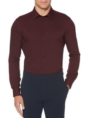 Perry Ellis Regular-fit Solid Stretch Shirt