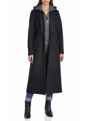 Avec Les Filles 2-in-1 Notch Collar Coat
