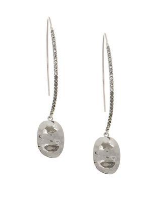 Judith Jack Crystal & Sterling Silver Thread Earrings