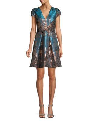 Vince Camuto Jacquard Fit-&-flare Dress