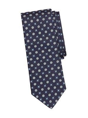 Brooks Brothers Red Fleece Flower Printed Silk Tie