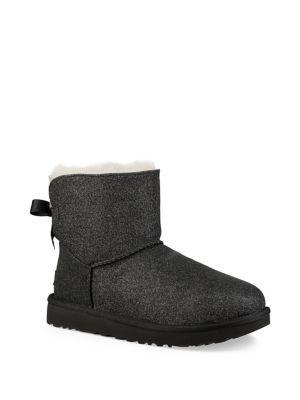 Ugg Mini Bailey Bow Sparkle Shearling Boots