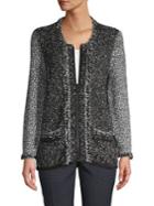 Karl Lagerfeld Paris Textured Cotton-blend Jacket