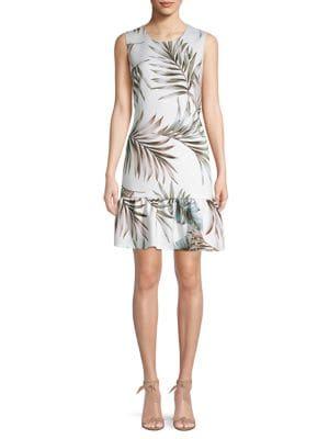 Karl Lagerfeld Paris Printed Scuba Dress