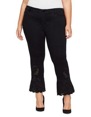 William Rast Plus Flared Cropped Jeans