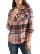 Lucky Brand Plaid Long-sleeve Top