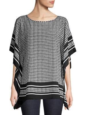 Michael Michael Kors Houndstooth Boatneck Blouse