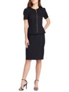 Tahari Arthur S. Levine Short Sleeve Jacket And Skirt Suit