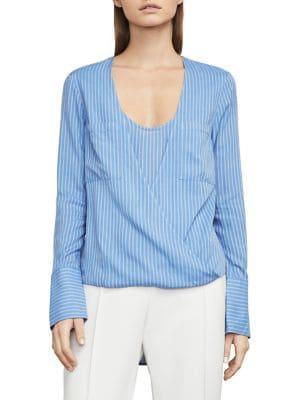 Bcbgmaxazria Ginevra High-low Wrap-front Top
