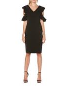 Laundry By Shelli Segal Ruffle Cold Shoulder Dress