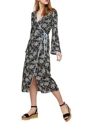 Miss Selfridge Oriental Wrap Midi Dress