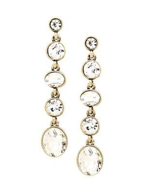 Stein And Blye Goldtone & Crystal Drop Earrings
