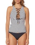 Bleu By Rod Beattie Cruise Control Lace Front Tankini Top