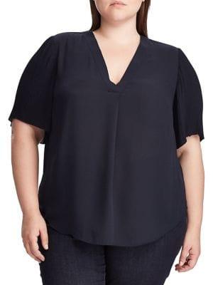 Lauren Ralph Lauren Plus Georgette Top