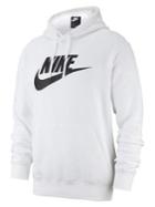 Nike Logo Cotton-blend Fleece Pullover Hoodie