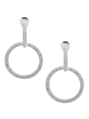 Anne Klein Comfort Clip-on Pave Hoop Earrings