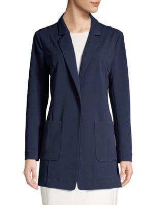 H Halston Button-front Blazer