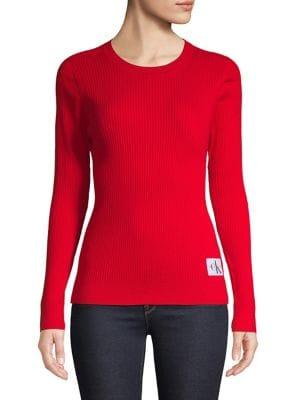 Calvin Klein Jeans Ribbed Long Sleeve Top