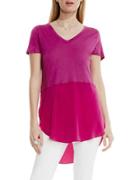 Two By Vince Camuto Short Sleeve Mixed Media Tunic