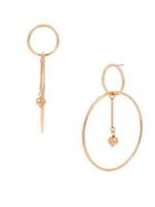 Bcbgeneration Rose Goldtone Double Circle Drop Earrings