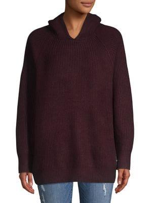Calvin Klein Jeans Ribbed Hooded Sweater