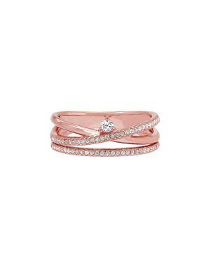 Lord & Taylor Diamond And 14k Rose Gold Ring