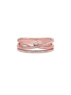 Lord & Taylor Diamond And 14k Rose Gold Ring