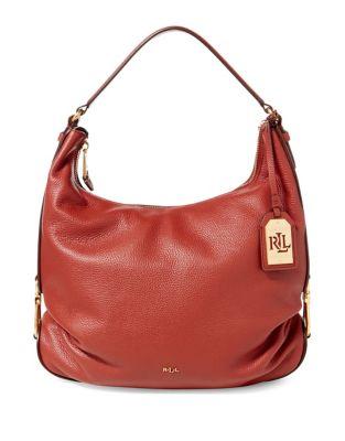 Lauren Ralph Lauren Hadley Leather Hobo Bag