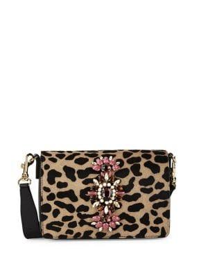 Gianni Chiarini Reginella Embellished Calf Hair Crossbody