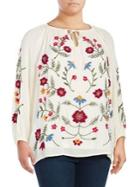 Context Plus Floral Raglan-sleeve Top