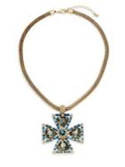Design Lab Crystal Cross Pendant Necklace