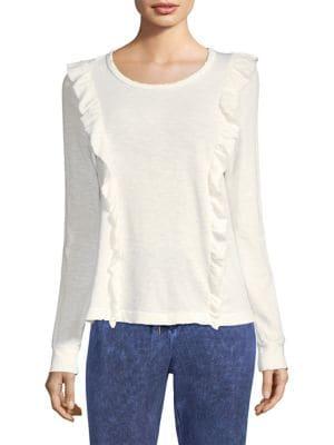 Splendid Long-sleeve Ruffle Top