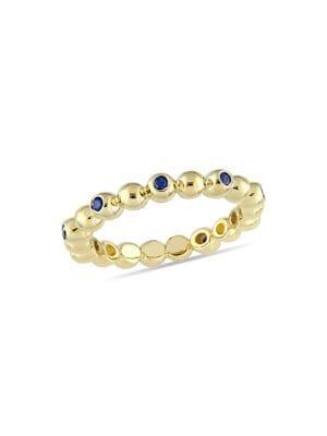 Sonatina 14k Yellow Gold And Sapphire Scalloped Eternity Ring