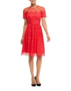 Maggy London Lace Fit-and-flare Dress